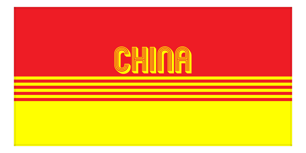 Personalized China Beach Towel - Front View