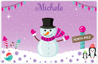 Thumbnail for Personalized Christmas Placemat V - North Pole - Purple Background -  View