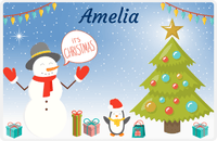 Thumbnail for Personalized Christmas Placemat XI - It's Christmas - Blue Background -  View