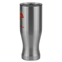 Thumbnail for Personalized Christmas Poinsettia Tumbler, Pilsner Tumbler with Lid, White 20 oz Polar Camel, Stainless Steel, Vacuum Insulated - Front Print - Right View