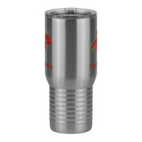 Thumbnail for Personalized Christmas Poinsettia Travel Coffee Mug Tumbler with Handle (20 oz) - 2-sided print - Front View