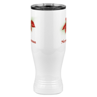 Thumbnail for Personalized Christmas Poinsettia Pilsner Tumbler (20 oz) - 2-sided print - Front View
