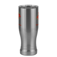Thumbnail for Personalized Christmas Poinsettia Pilsner Tumbler (14 oz) - 2-sided print - Front View