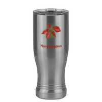 Thumbnail for Personalized Christmas Poinsettia Pilsner Tumbler (14 oz) - 2-sided print - Right View