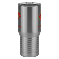 Thumbnail for Personalized Christmas Poinsettia Tall Travel Tumbler (20 oz) - 2-sided print - Front View