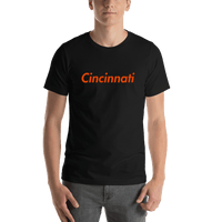 Thumbnail for Personalized Cincinnati T-Shirt - Black - Shirt View