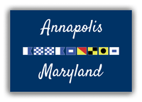 Thumbnail for Personalized City & State Nautical Flags Canvas Wrap & Photo Print - Blue Background - White Border Flags - Annapolis, Maryland - Front View