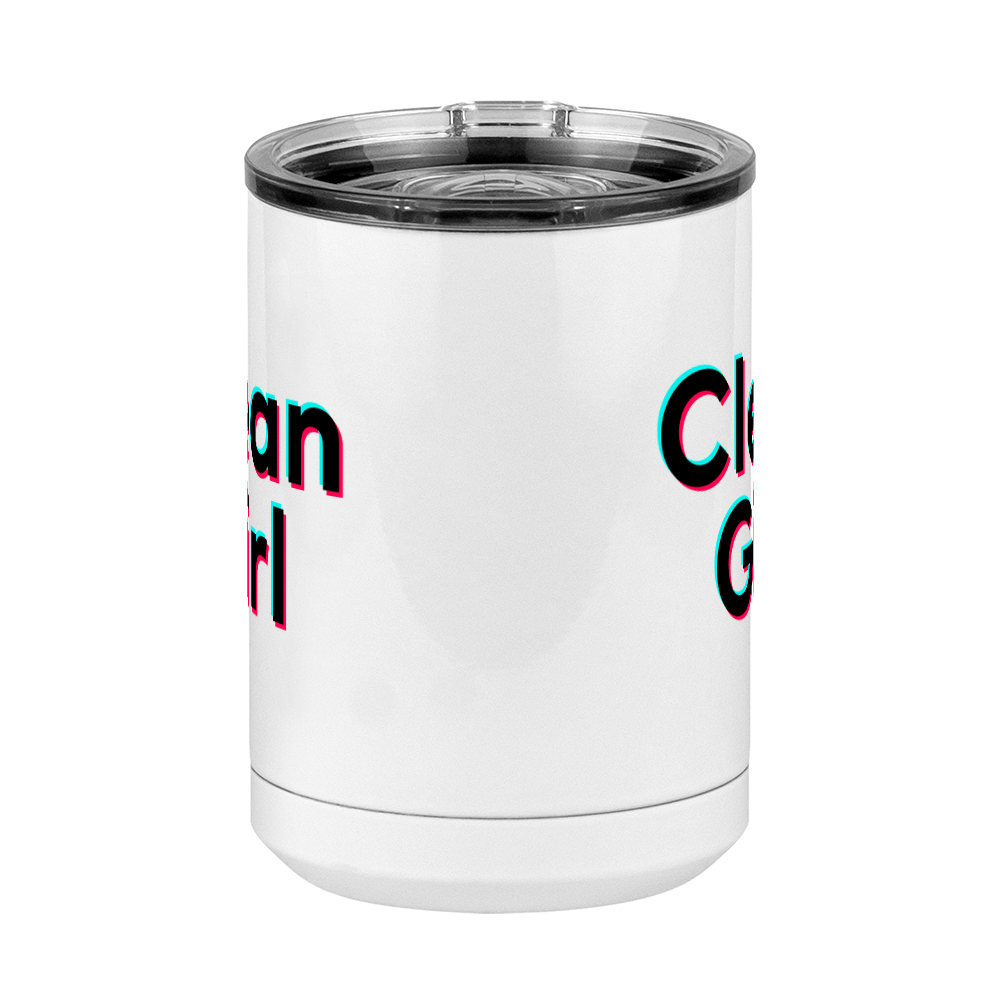 Clean Girl Coffee Mug Tumbler with Handle (15 oz) - TikTok Trends - Front View