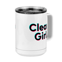 Thumbnail for Clean Girl Coffee Mug Tumbler with Handle (15 oz) - TikTok Trends - Front Right View