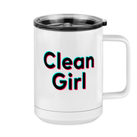 Thumbnail for Clean Girl Coffee Mug Tumbler with Handle (15 oz) - TikTok Trends - Right View