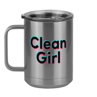 Thumbnail for Clean Girl Coffee Mug Tumbler with Handle (15 oz) - TikTok Trends - Left View