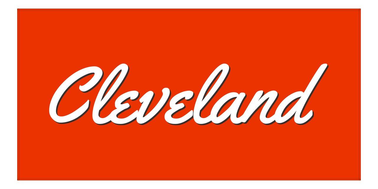 Personalized Cleveland Beach Towel - Front View