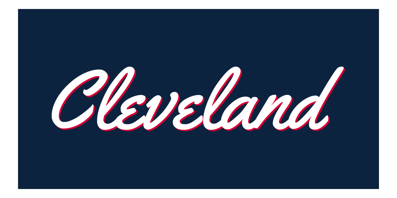 Personalized Cleveland Beach Towel - Front View