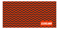 Thumbnail for Personalized Cleveland Chevron Beach Towel - Front View