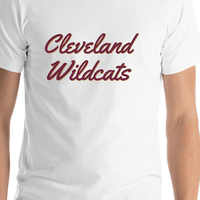 Thumbnail for Personalized Cleveland T-Shirt - White - Shirt Close-Up View