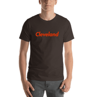 Thumbnail for Personalized Cleveland T-Shirt - Brown - Shirt View