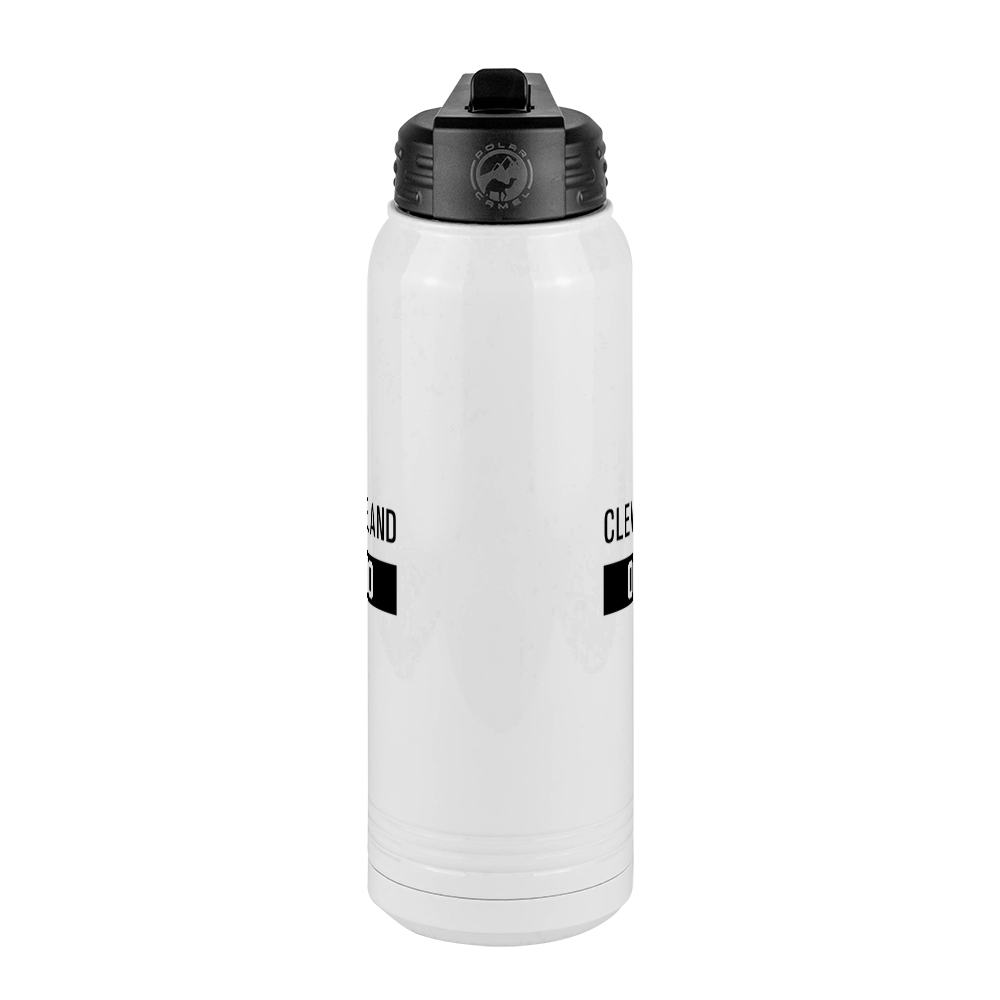Personalized Cleveland Ohio Water Bottle (30 oz) - Center View