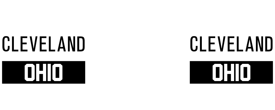 Personalized Cleveland Ohio Water Bottle (30 oz) - Graphic View