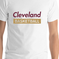 Thumbnail for Cleveland Basketball T-Shirt - White - Shirt Close-Up View