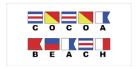 Thumbnail for Cocoa Beach Nautical Flags Beach Towel - Front View