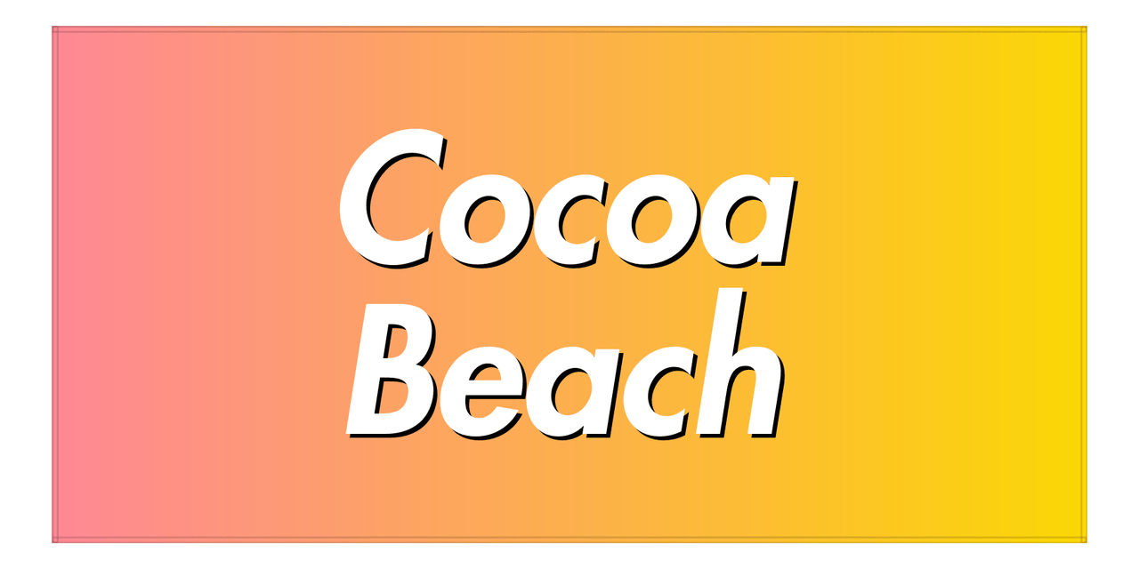 Cocoa Beach Ombre Beach Towel - Front View