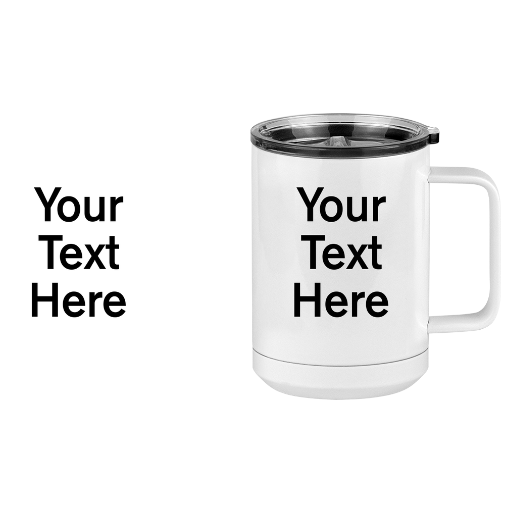 Personalized Coffee Mug Tumbler with Handle (15 oz) - Design View