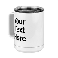 Thumbnail for Personalized Coffee Mug Tumbler with Handle (15 oz) - Front Left View