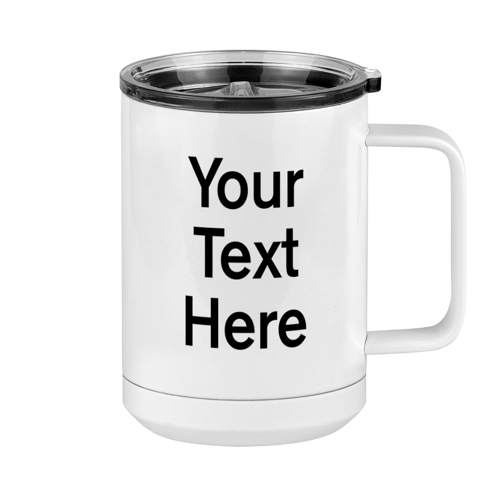 Personalized Coffee Mug Tumbler with Handle (15 oz) - Right View