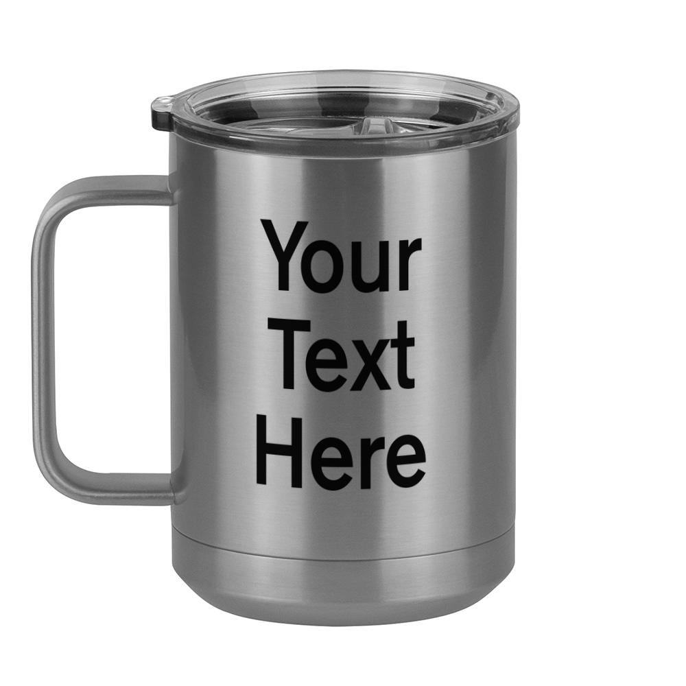 Personalized Coffee Mug Tumbler with Handle (15 oz) - Left View