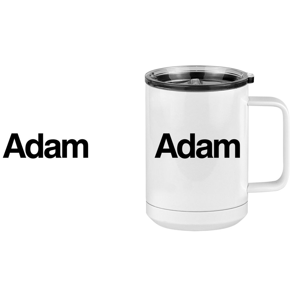 Personalized Coffee Mug Tumbler with Handle (15 oz) - Design View