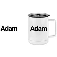 Thumbnail for Personalized Coffee Mug Tumbler with Handle (15 oz) - Design View