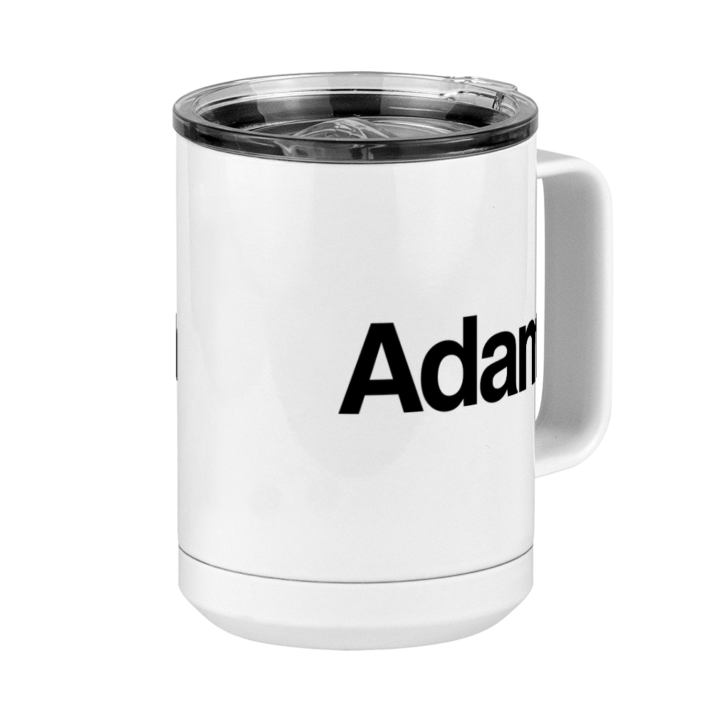 Personalized Coffee Mug Tumbler with Handle (15 oz) - Front Right View