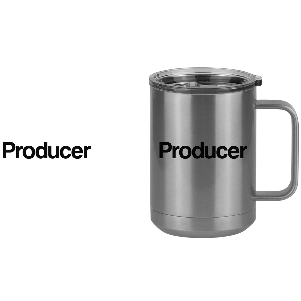 Personalized Coffee Mug Tumbler with Handle (15 oz) - Producer's Mug - Design View