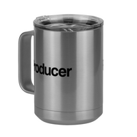 Thumbnail for Personalized Coffee Mug Tumbler with Handle (15 oz) - Producer's Mug - Front Left View