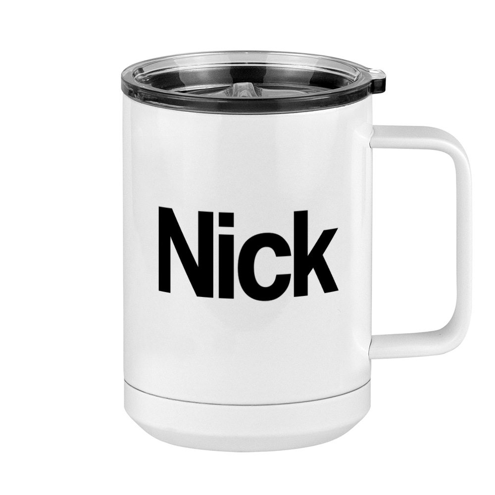 Personalized Coffee Mug Tumbler with Handle (15 oz) - Right View