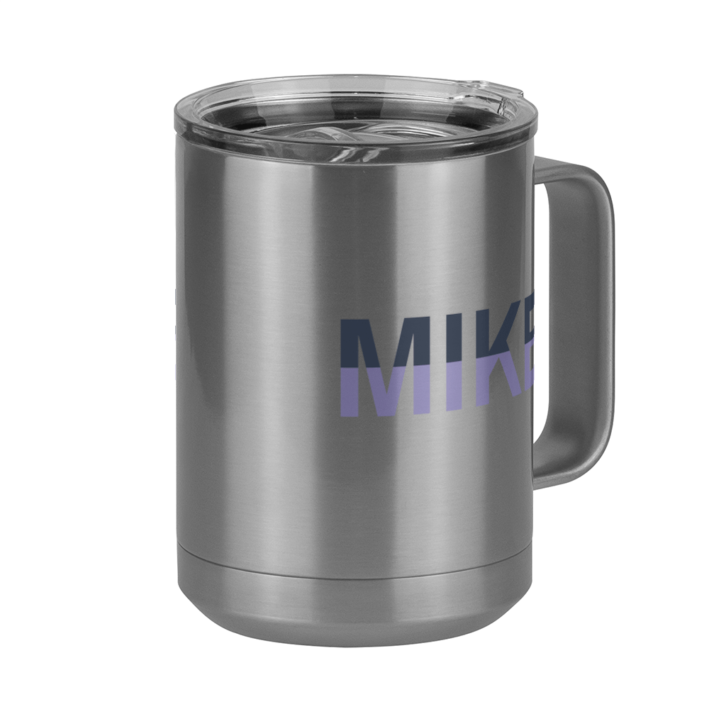 Personalized Coffee Mug Tumbler with Handle (15 oz) - Front Right View