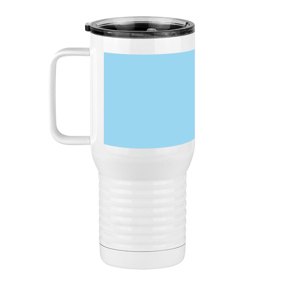 Personalized Travel Coffee Mug Tumbler with Handle (20 oz) - Upload Your Art - Left View