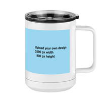 Thumbnail for Personalized Coffee Mug Tumbler with Handle (15 oz) - Upload Your Art - Right View