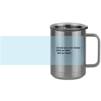 Thumbnail for Personalized Coffee Mug Tumbler with Handle (15 oz) - Upload Your Art - Design View