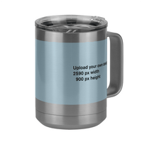 Thumbnail for Personalized Coffee Mug Tumbler with Handle (15 oz) - Upload Your Art - Front Right View