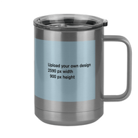 Thumbnail for Personalized Coffee Mug Tumbler with Handle (15 oz) - Upload Your Art - Right View