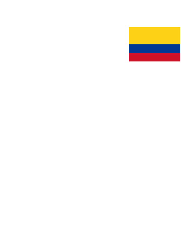 Colombia Flag T-Shirt - White - Decorate View