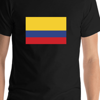 Thumbnail for Colombia Flag T-Shirt - Black - Shirt Close-Up View