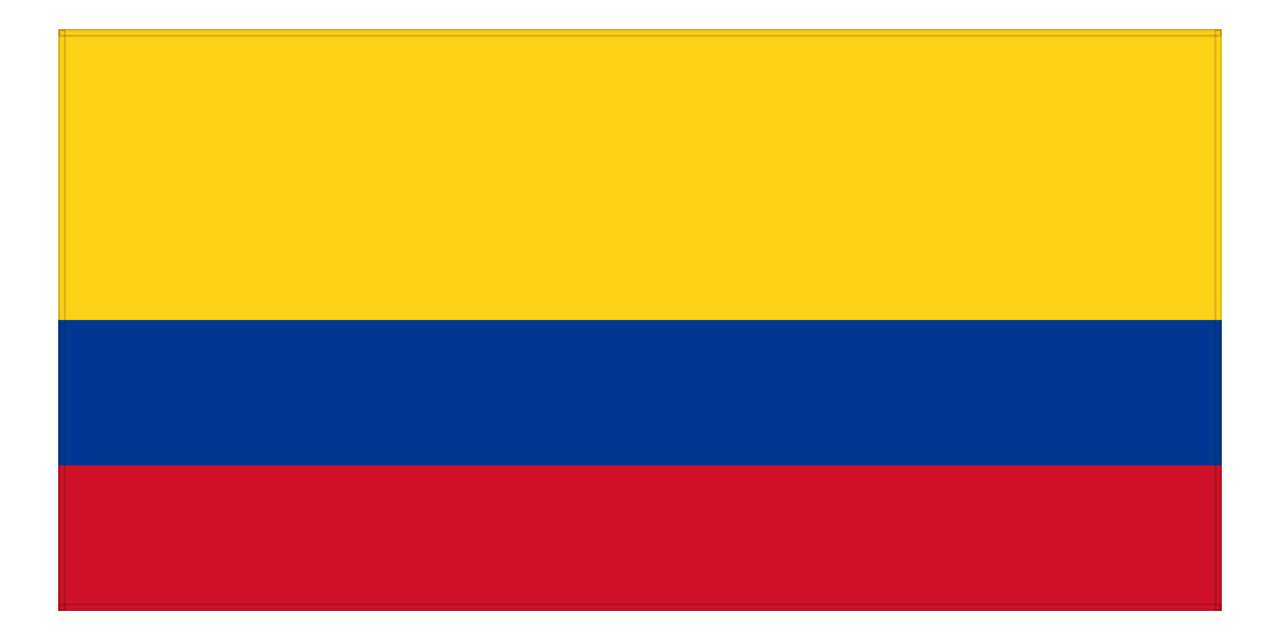 Colombia Flag Beach Towel - Front View