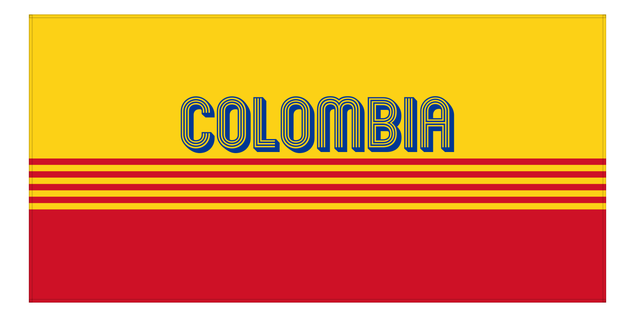 Personalized Colombia Beach Towel - Front View