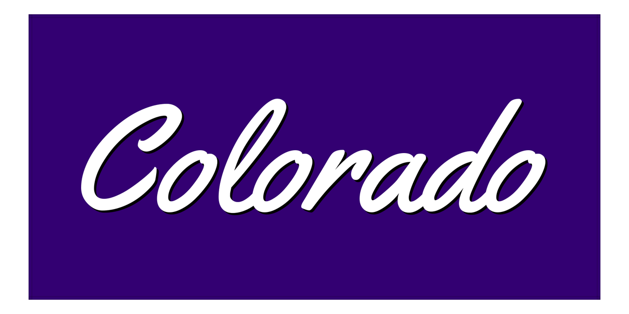 Personalized Colorado Beach Towel - Front View