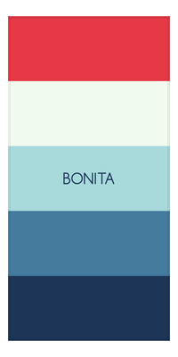 Thumbnail for Personalized Color Block Beach Towel - Front View