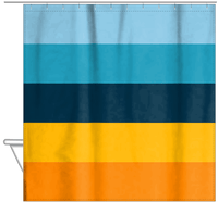 Thumbnail for Color Block Shower Curtain - Hanging View