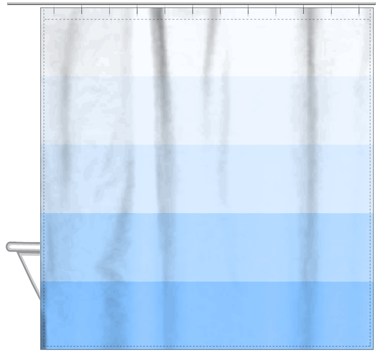 Color Block Shower Curtain - Hanging View