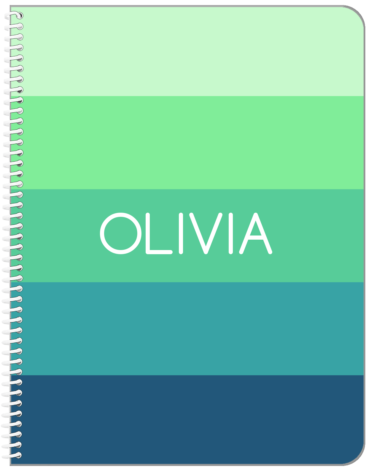 Personalized Color Block Notebook - Front View